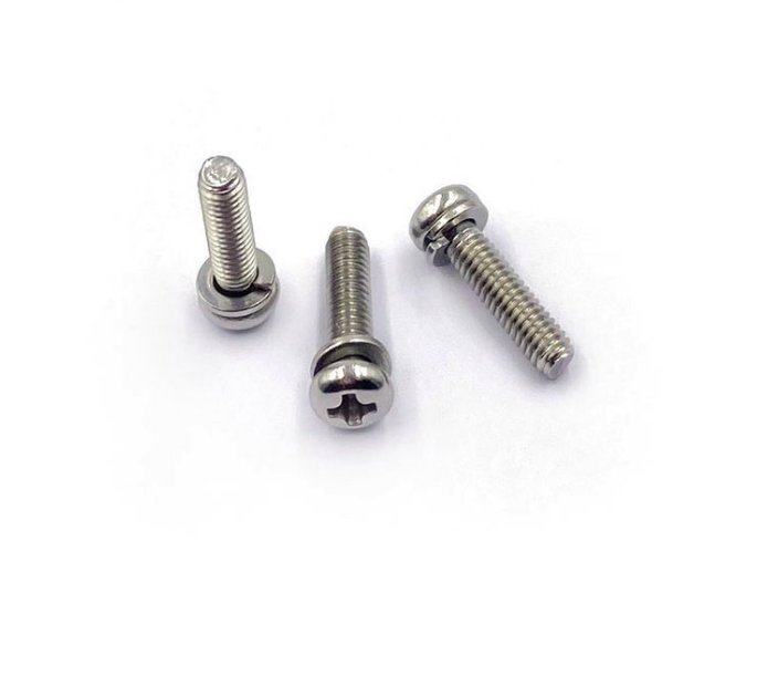 十字圓頭帶彈墊組合螺釘GB9074.3